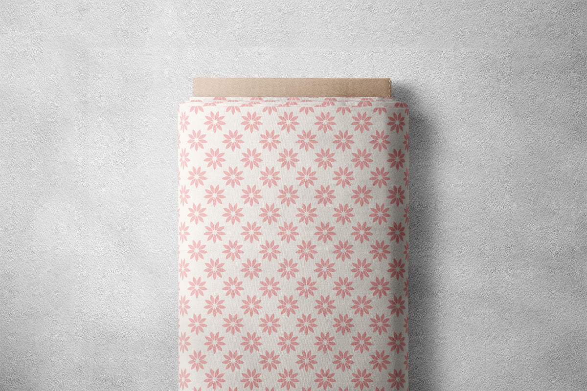 Pale Leaf And Old Pink Pattern  Geometric Print